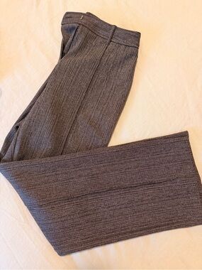Textured knit Worthington Trouser in chocolate brown/cream size 4petite